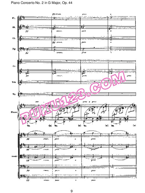 天天钢琴网-免费下载Tchaikovsky - Piano Concerto No.2 in G Major Op.44 - Full Score