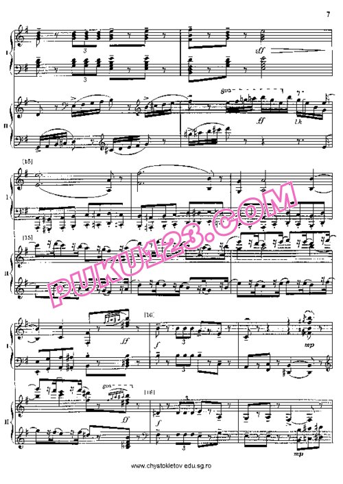 天天钢琴网-免费下载Tchaikovsky - Economou - Nutcracker Suite Op.71a - 2 Pianos Economou 改编双钢琴版