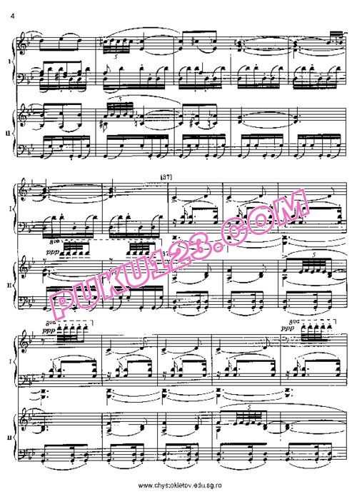 天天钢琴网-免费下载Tchaikovsky - Economou - Nutcracker Suite Op.71a - 2 Pianos Economou 改编双钢琴版