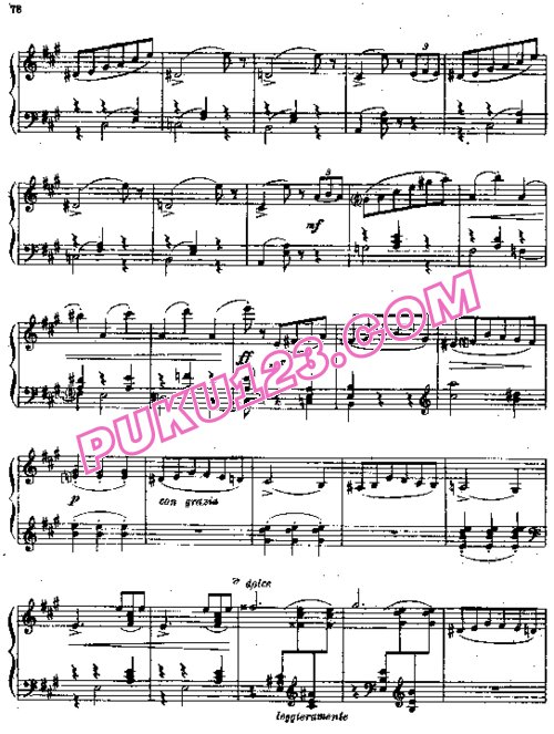 天天钢琴网-免费下载Tchaikovsky - Valse Scherzo in A Major (1889)