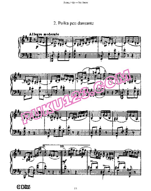 天天钢琴网-免费下载Tchaikowsky - Six Pieces Op.51