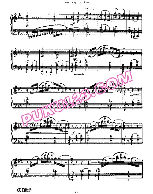 天天钢琴网-免费下载Tchaikowsky - Six Pieces Op.51