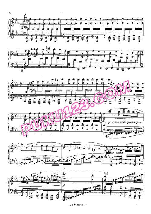 天天钢琴网-免费下载Tcherepnin - Five Concert Etudes, Chinese Op.52