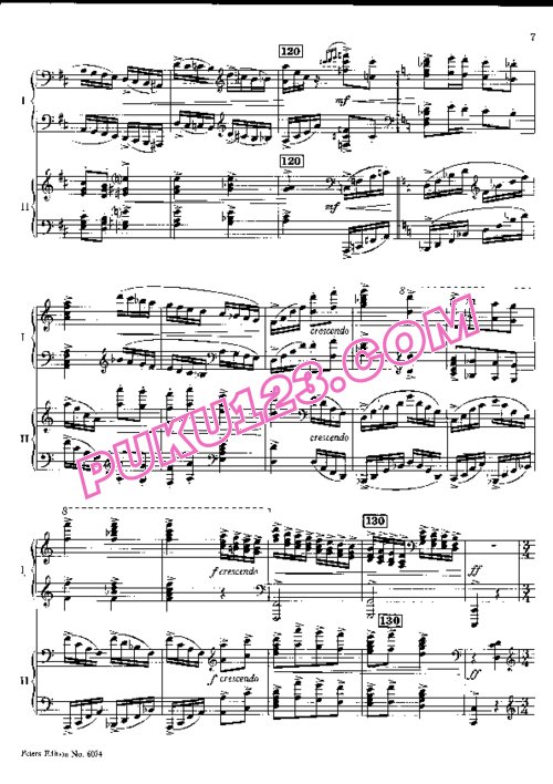 天天钢琴网-免费下载Tcherepnin - Rondo for two pianos Op.87a 双钢琴