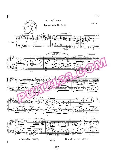 天天钢琴网-免费下载Thalberg - Nocturne in E Major Op.28