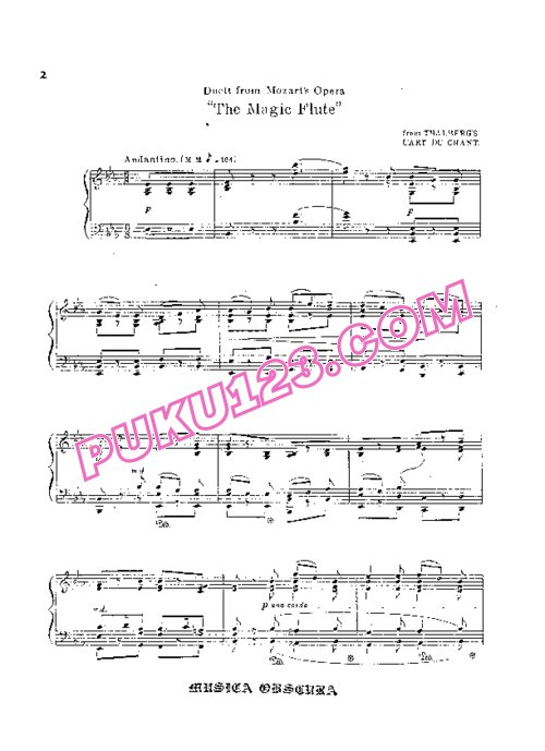 天天钢琴网-免费下载Thalberg_op.70_No.14_Mozart_Zauberflote
