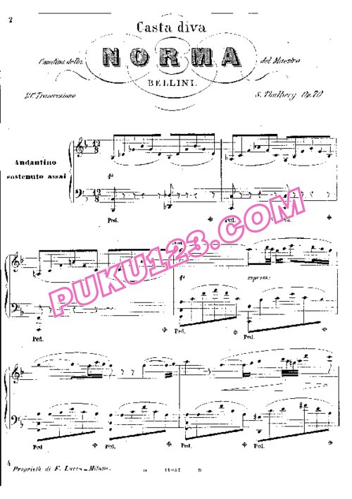 天天钢琴网-免费下载Thalberg_op.70_No.19_Bellini_Norma_Casta-diva