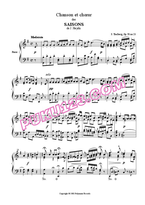 天天钢琴网-免费下载Thalberg_op.70_No.23_Haydn_Die-Schpfung