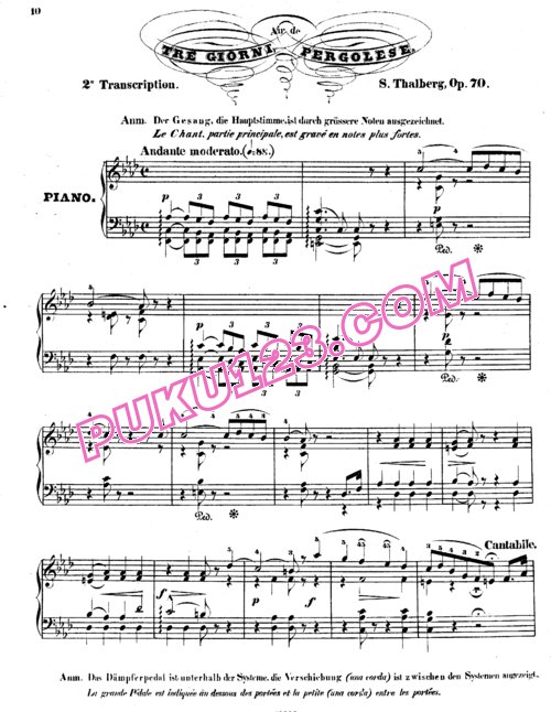 天天钢琴网-免费下载Thalberg_op.70_No.2_Pergolesi_Tre-giorni