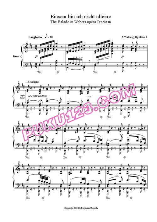 天天钢琴网-免费下载Thalberg_op.70_No.9_Weber_Preciosa