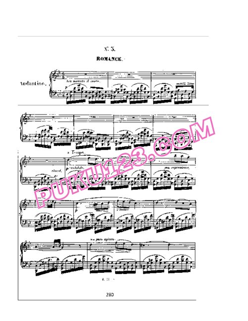 天天钢琴网-免费下载Thalberg - 3 Romances Sans Paroles Op.41