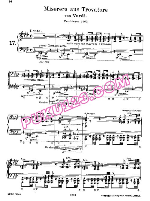 天天钢琴网-免费下载Liszt - Verdi - Miserere (extrait de Il Trovatore) 李斯特改编钢琴独奏版