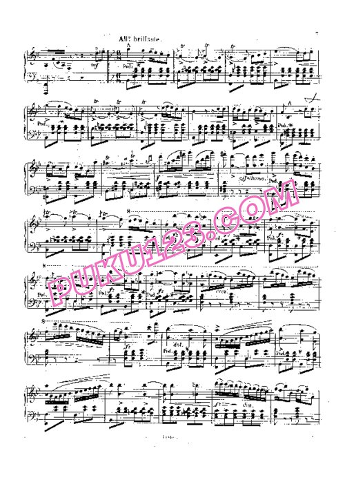 天天钢琴网-免费下载Verdi - Beyer, F - Bouquet de Melodies - La Traviata 贝厄改编钢琴独奏版