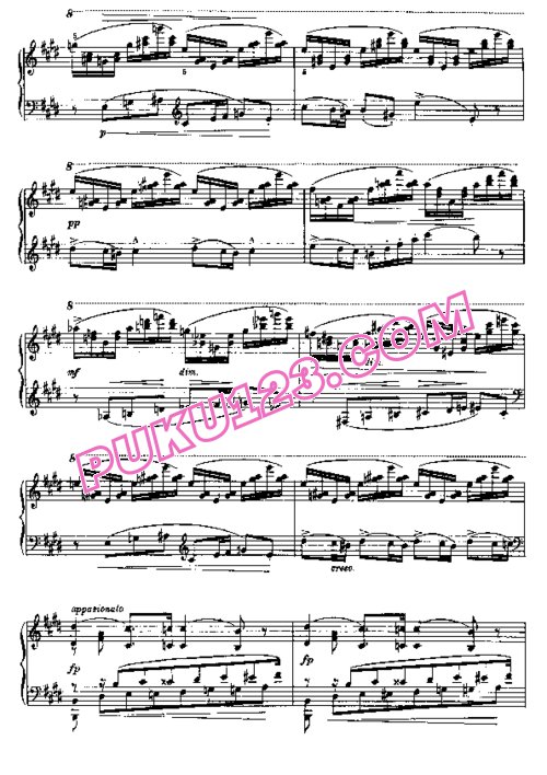 天天钢琴网-免费下载Liszt - Wagner - Ouverture de Tannhauser 李斯特改编