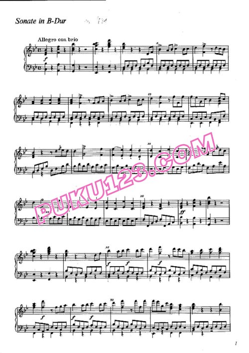 天天钢琴网-免费下载Wagner - Piano Sonata in B-flat Major (1831)