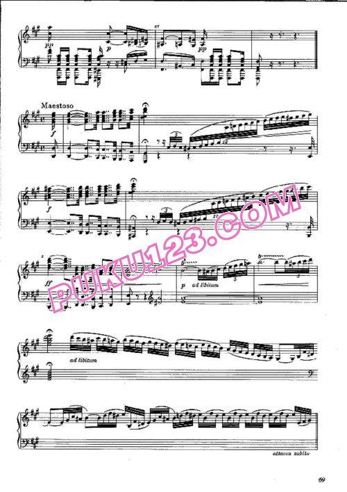 天天钢琴网-免费下载Wagner - Grobe Sonate in A Major WWV 26
