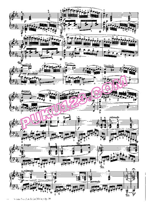 天天钢琴网-免费下载Weber - Piano Sonata No.2 in A-flat Major Op.39