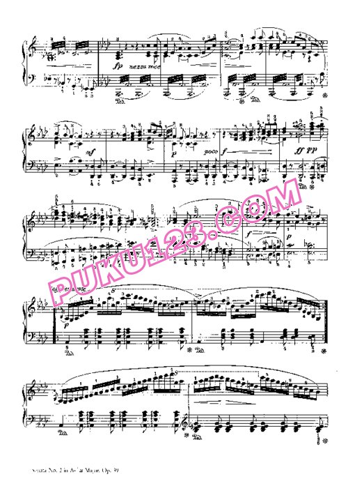 天天钢琴网-免费下载Weber - Piano Sonata No.2 in A-flat Major Op.39