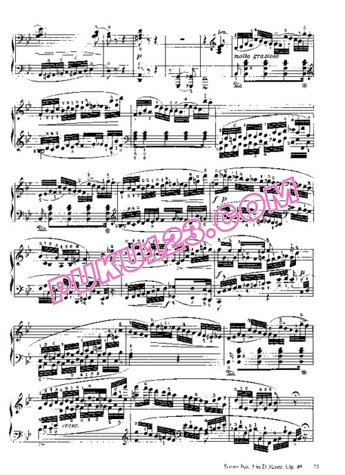 天天钢琴网-免费下载Weber - Piano Sonata No.3 in d Minor Op.49