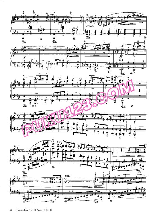 天天钢琴网-免费下载Weber - Piano Sonata No.3 in d Minor Op.49