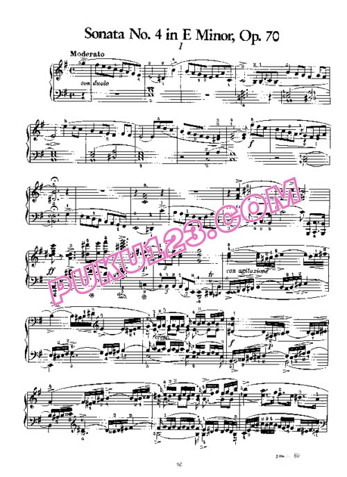 天天钢琴网-免费下载Weber - Piano Sonata No.4 in e Minor Op.70