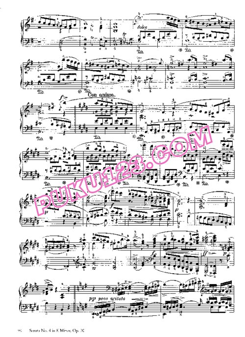 天天钢琴网-免费下载Weber - Piano Sonata No.4 in e Minor Op.70