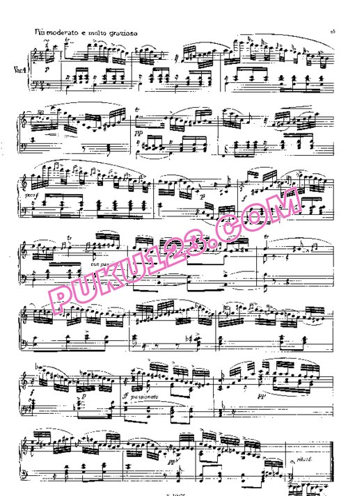 天天钢琴网-免费下载Weber - Variations on a theme from Méhul s Joseph Op.28
