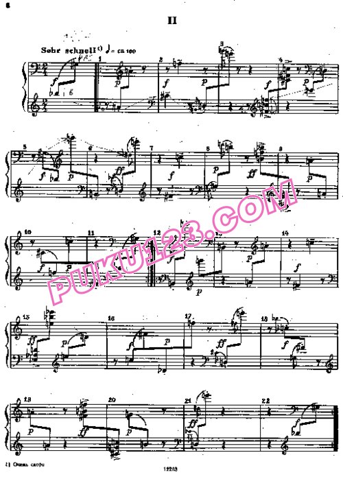 天天钢琴网-免费下载Webern - Variations for piano Op.27