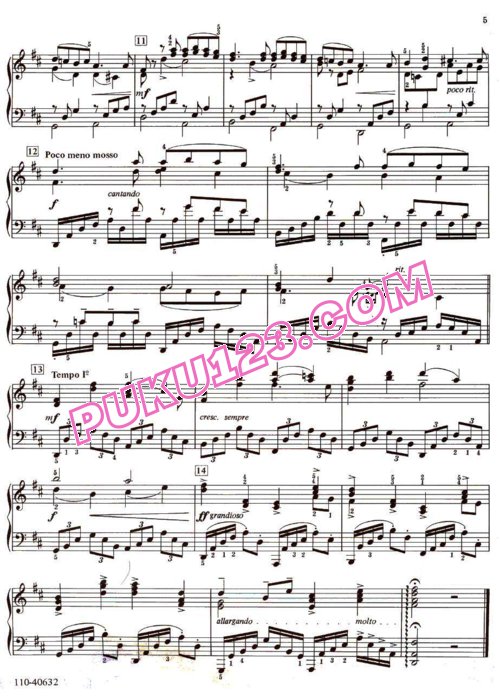 天天钢琴网-免费下载Pachelbel - Canon and Gigue in D 《D大调卡农与基格舞曲》钢琴独奏版