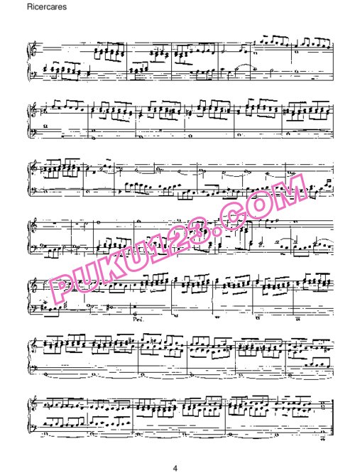 天天钢琴网-免费下载Pachelbel - 3 Ricercares