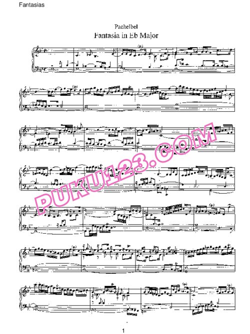 天天钢琴网-免费下载Pachelbel - 2 Fantasias