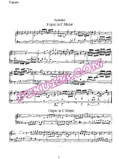 天天钢琴网-免费下载Pachelbel - 19 Fugues