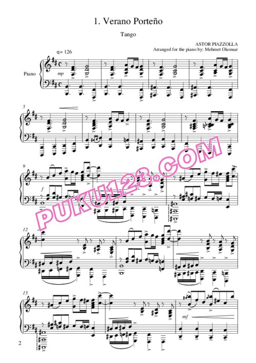 天天钢琴网-免费下载Piazzolla - Estaciones Portenas - Solo Piano