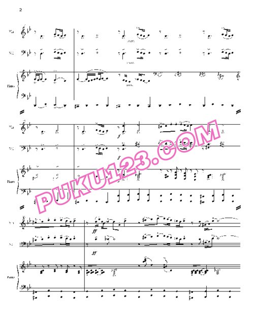 天天钢琴网-免费下载Piazzolla - Estaciones Portenas for Violin, Cello 钢琴三重奏版