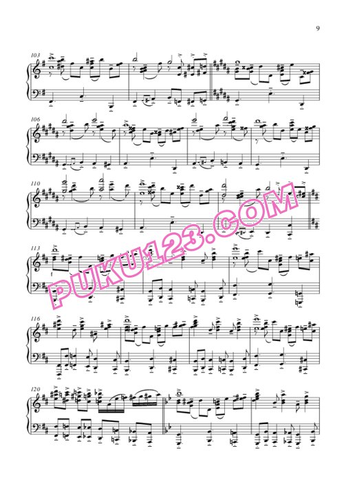 天天钢琴网-免费下载Piazzolla - Varelas - Fantasy on Adios Nonino 瓦勒拉斯改编幻想曲