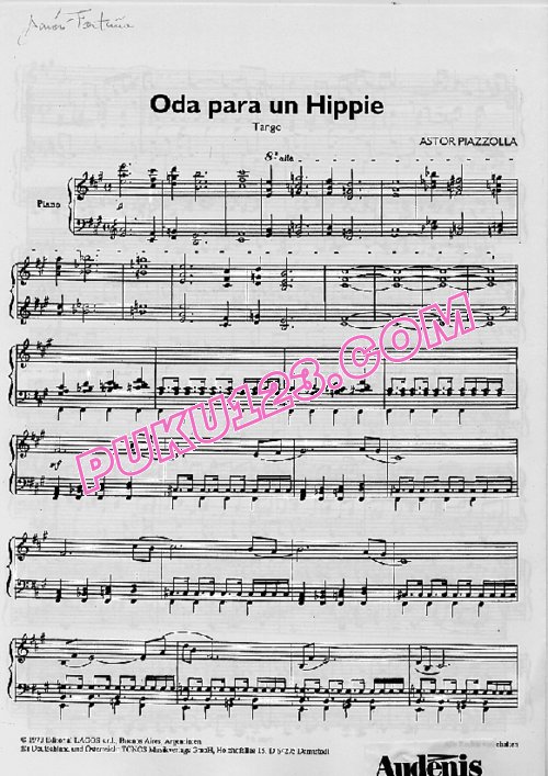 天天钢琴网-免费下载Piazzolla - Tango, Oda para un Hippie