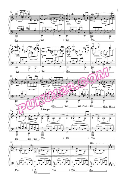天天钢琴网-免费下载Piazzolla - Ave Maria (Tanti Anni Prima ) from Enrico IV - Solo Piano 钢琴独奏版