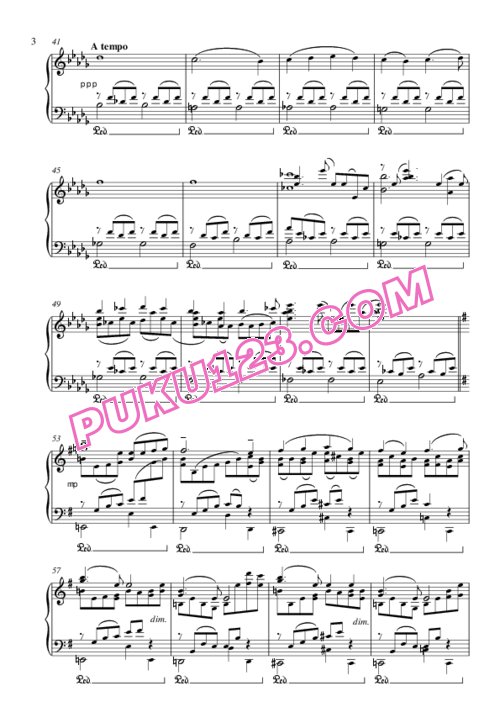 天天钢琴网-免费下载Piazzolla - Ave Maria (Tanti Anni Prima ) from Enrico IV - Solo Piano 钢琴独奏版