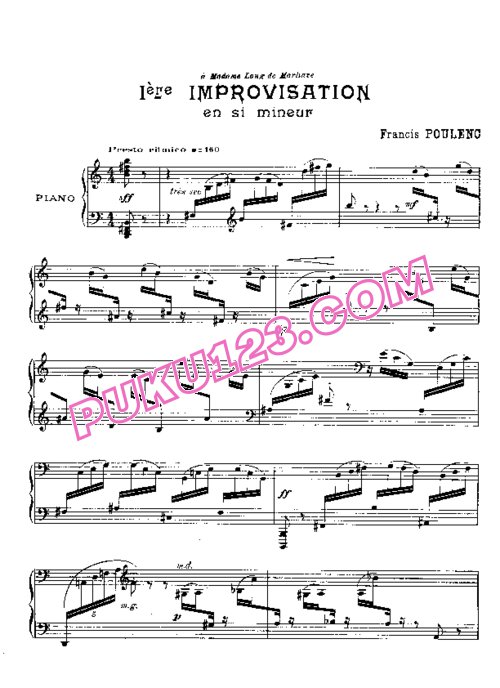 天天钢琴网-免费下载Poulenc - Les 15 Improvisations