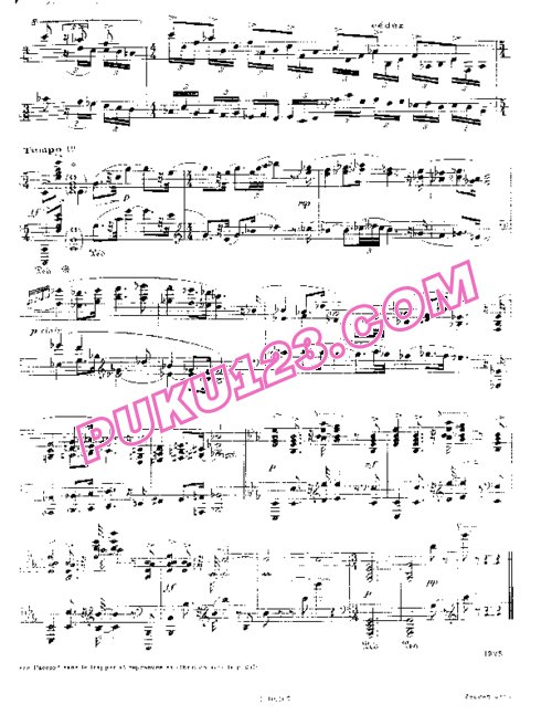 天天钢琴网-免费下载Poulenc - Trois Pieces