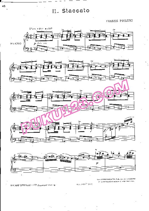 天天钢琴网-免费下载Poulenc - Villageoises