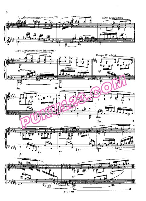 天天钢琴网-免费下载Poulenc - Intermezzo No.3 in A-flat Major