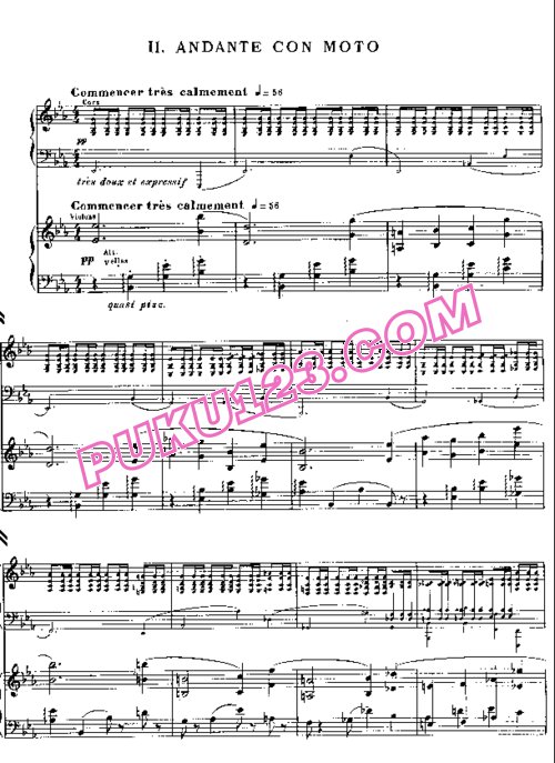 天天钢琴网-免费下载Poulenc - Piano Concerto in c-sharp Minor - 2 Pianos