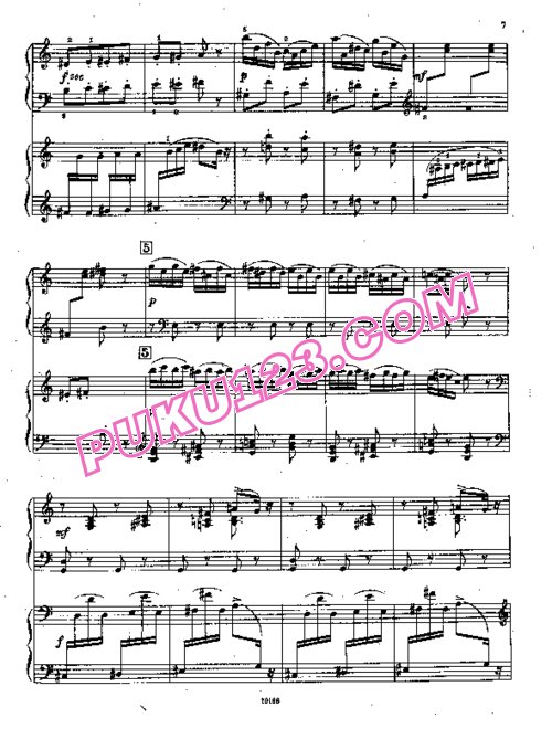 天天钢琴网-免费下载Poulenc - Caprice d après Le Bal Masqué - 2 Pianos