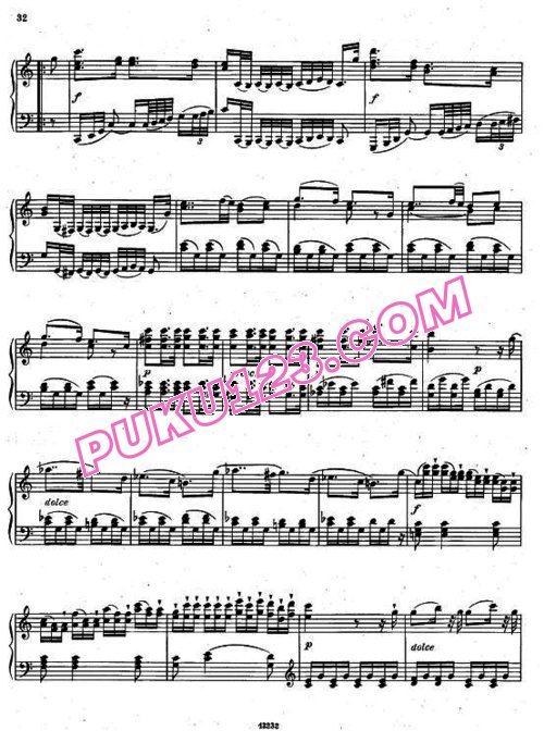天天钢琴网-免费下载Pratch - Mournful March on the occasion of kutuzov s burial