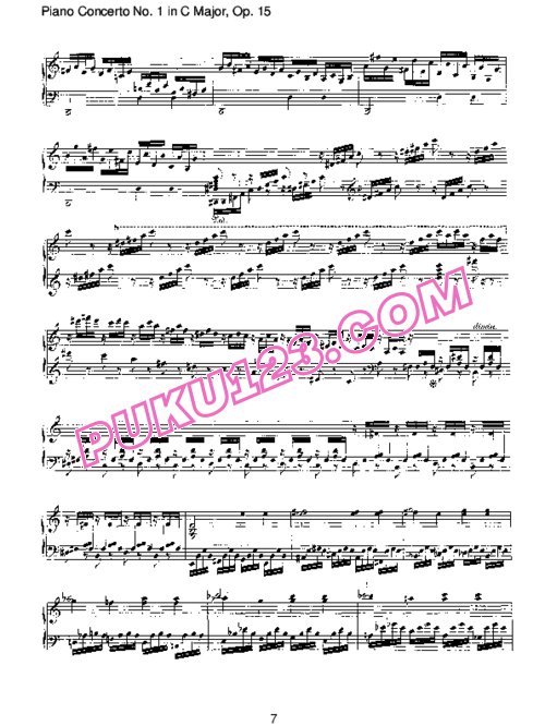 天天钢琴网-免费下载Beethoven - 3 Original Cadenzas to Piano Concerto No.1 Op.15