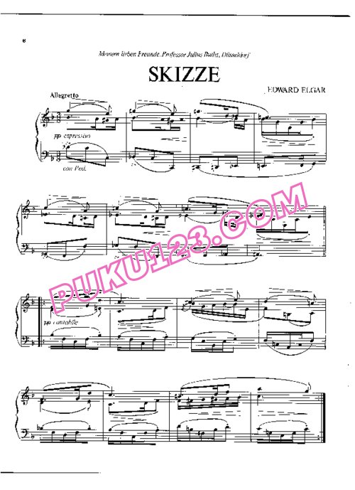 天天钢琴网-免费下载Elgar - Skizze