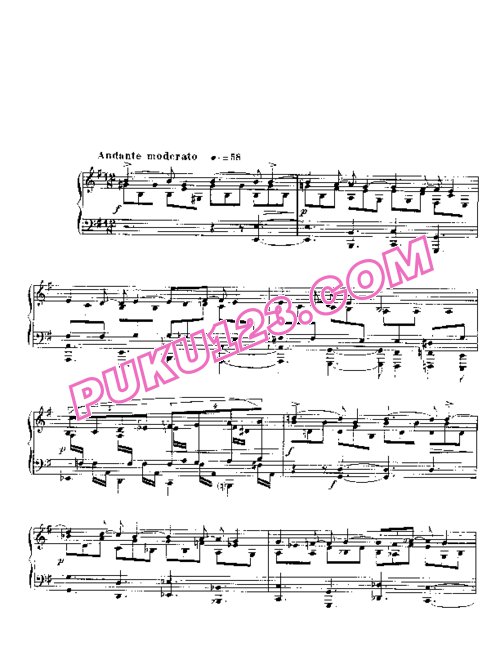 天天钢琴网-免费下载Nocturne No. 12 in E minor Op.107