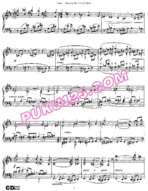 天天钢琴网-免费下载Nocturne No. 13 in B minor op.119