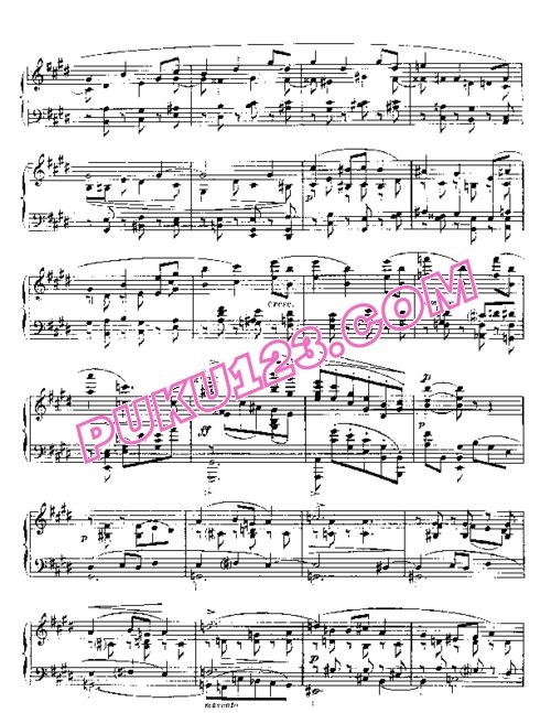 天天钢琴网-免费下载Nocturne No. 6 in D-flat, Op.63